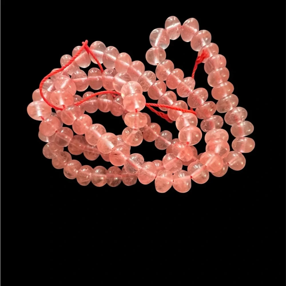Pink Gemstone Strand Pink Rose Semiprecious Strand
